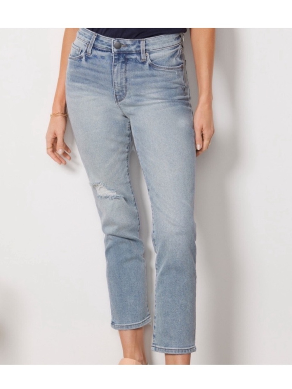 New With Tags Evereve Ever Straight Stretch Denim Ankle Jeans Sz 30